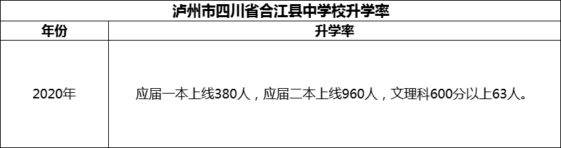 2024年瀘州市四川省合江縣中學(xué)校升學(xué)率怎么樣？