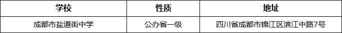 成都市鹽道街中學(xué)詳細(xì)地址、在哪里？