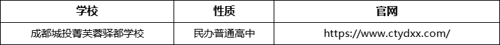 成都市成都城投菁芙蓉驛都學(xué)校官網(wǎng)、網(wǎng)址、官方網(wǎng)站