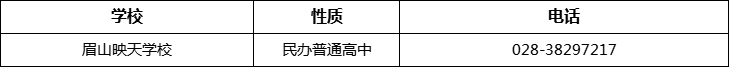 眉山市眉山映天學校2022年招辦電話、招生電話是多少？